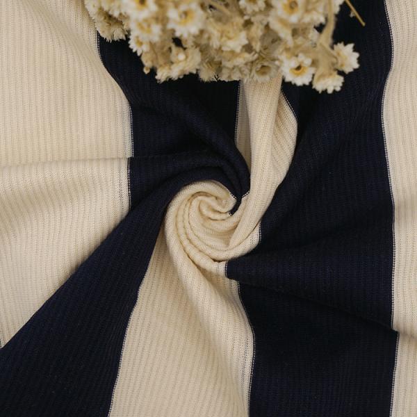 High Quality And Fashionable Healthy Breathable Striped Knit Fabric For T-Shirt