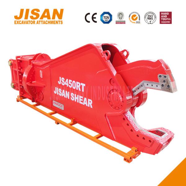 Quality JS430RT Excavator Metal Shears For Cutting Iron Steel And Other Materials With 40-50 Ton Arm Installation wholesale