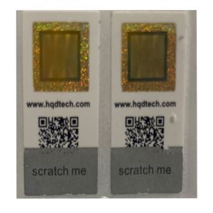 Removable Tax Stamp Duty Anti Counterfeiting Sticker QR Code ROHS