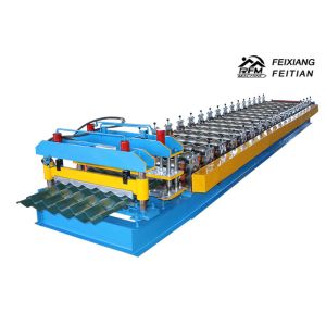 1100 Glazed Tile Roll Forming Machine Stand Column Style For Building Material