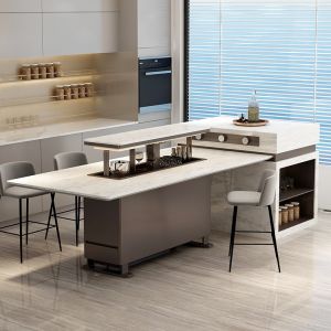 Office Building Furniture Multifunctional Home Bar Table with Refrigerated