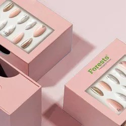 False Press On Nail Packaging Rigid Boxes Custom Logo Cardboard Speciality Paper