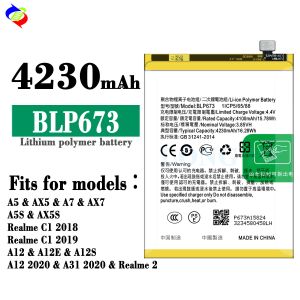 4230mAh BLP673 AX5 AX7 A12E A12 A31-2020 A12-2020 mobile phone battery for OPPO
