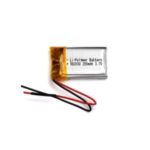3.7Volt Lithium Polymer Battery 502030 250mAh For Emergency Lighting