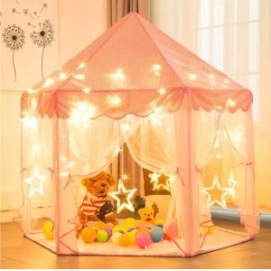 China 12 Stars LED Lights 55x53 Inches Kids Castle Play Tent on sale