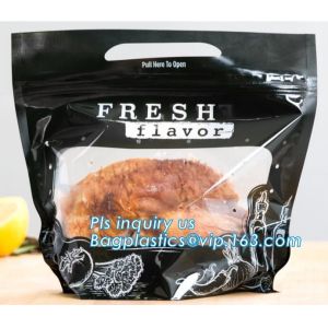 High temperature hot roast chicken bag grilled chicken stand up bag with handle,