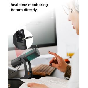 USB2.0 Dynamic Gaming Microphone Plug And Play Real Time Monitoring
