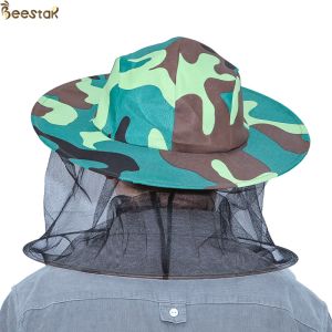 China Beekeeping Protective Hat Single-Inner Layer Camouflage Bee Hat Polyester Material on sale