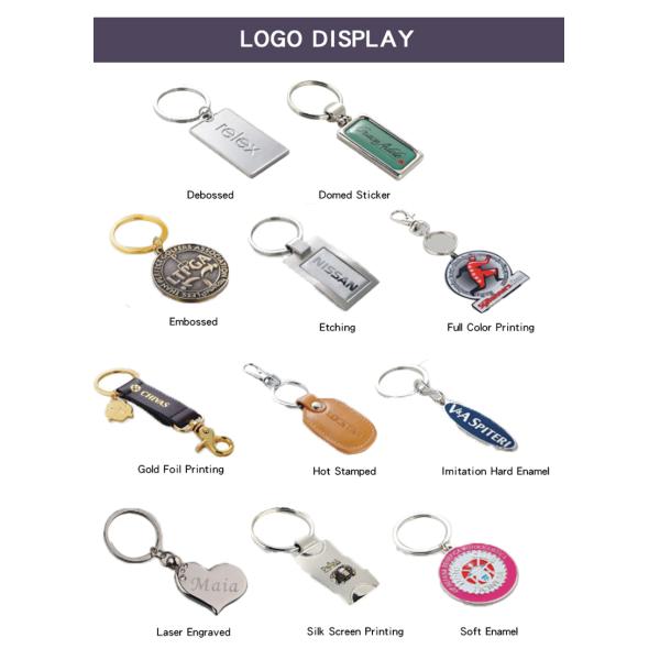 Genuine Leather Key Fob Customized Souvenir Enamel Personalised Keychain