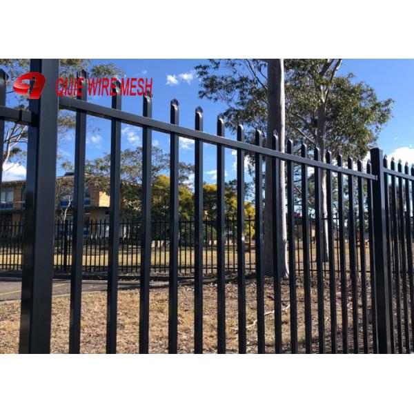 Ornamental Galvanized Steel Spear Top Fencing Panels Security For Garden And