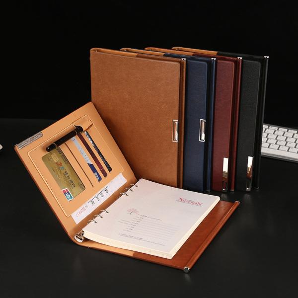 Customized A5 Business Notebook with Portable Loose-leaf Design and Leather