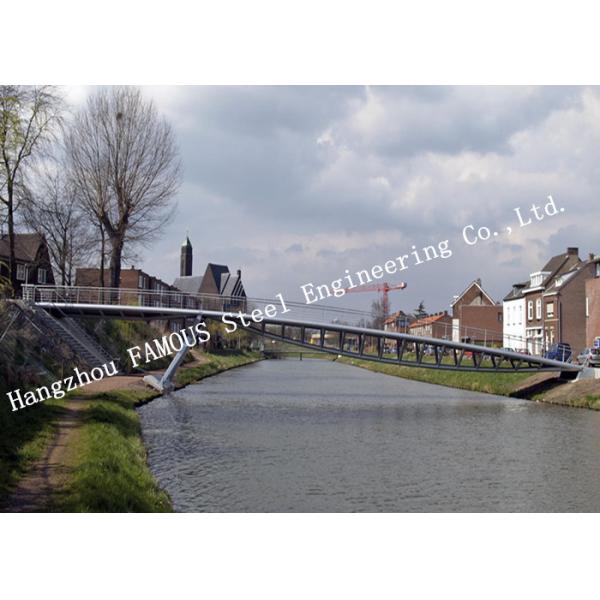 Quality Aluminum Prefabricated Foot Bridges Varies In Length 50 Years Lifespan wholesale