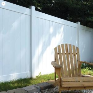 Cheap 6ft White PVC Privacy Fence Panel 1.8mHx2.4mW for sale