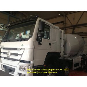 8m3 Self Loading Concrete Mixer Truck 371hp For Food / Beverage Factory