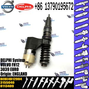China diesel fuel injector 3155040, 8113409, BEBE4B12001, BEBE4B12004 FOR VOL Trucks D12C340, D12C380, D12C420 on sale