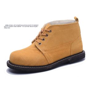 China High Top Martin Boots With Tire Bottom Anti-Smashing Steel Toed Suede Leather Welding Safety on sale