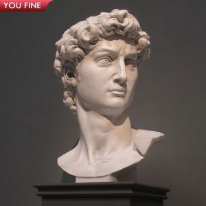 Custom Marble David Bust Sculpture Western Design Style Statue