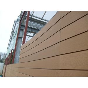 Outdoor Wood Plastic Composite WPC Decking Fence NY75*25 with Wood Grain Pattern