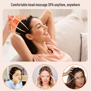 Silicone Head Scalp Massager ABS Handheld Portable Claws Octopus Scalp Massager