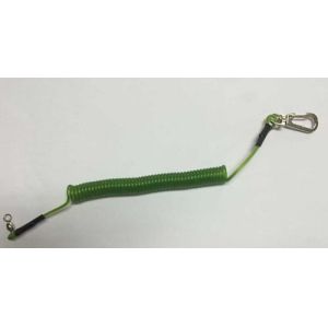 Retrable tether translucent clear wire coil lanyard safe tool tether for stop