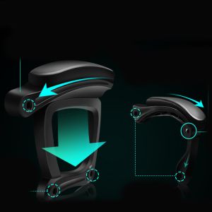 Fabric Padded Seat Gaming Chair with Height Adjustment Lumbar Support and Swivel