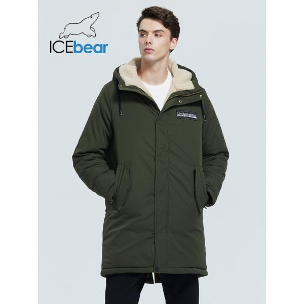 Quality Thick Cotton Mens Long Puffer Coats Polyester Filling Lamb Wool Lining wholesale