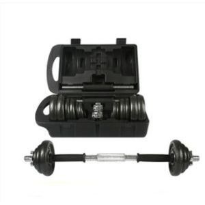 Cheap man gym black painting dumbbell 15kg 20kg 30kg set with plastic boxes for sale
