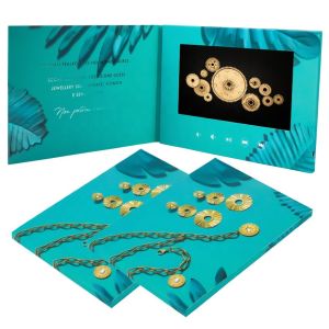 Auto play video brochure card, 4.3 inch LCD video invitation card for event