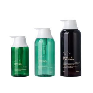 700ml/500ml Black/Green PP Smooth Bottle With white Pump For shampoo lotion