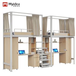 Cheap Modern Design Products Furniture Metal Bunk Bed With Desk Support customization for sale