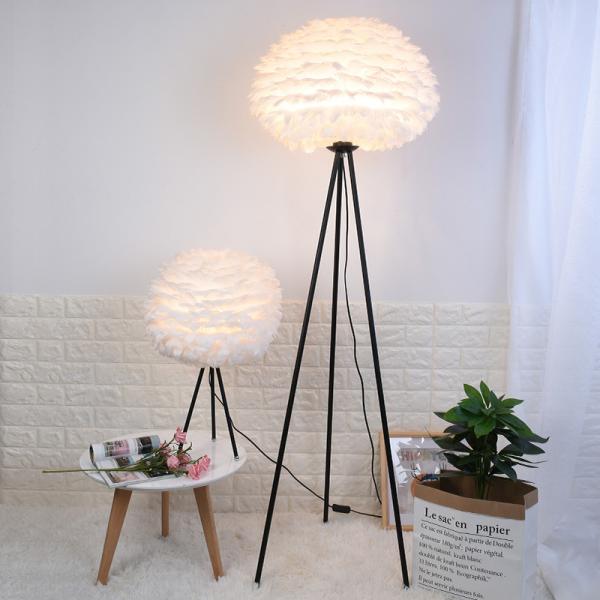 LED floor lamp modern tripod white feather floor lamp living room reading lamp