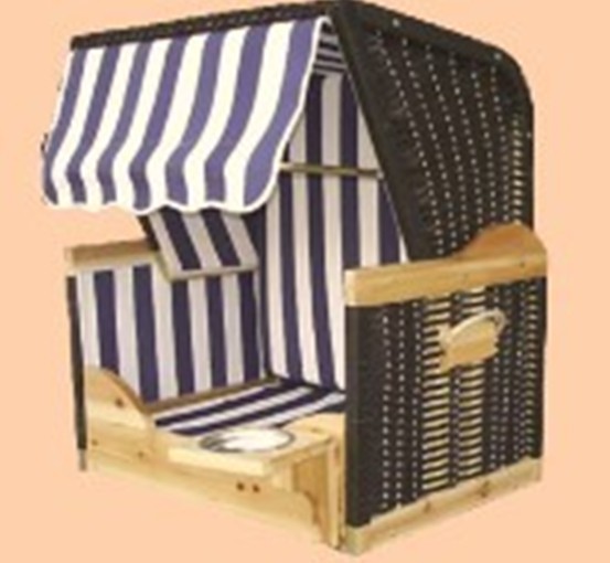 Quality UV Resistant Waterproof Roofed Wicker Beach Chair For Dog / Cat wholesale