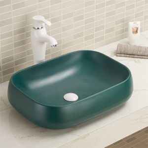 Formaldehyde-Free Small Rectangular Sink No Cracking Or Fading White Wash Basin