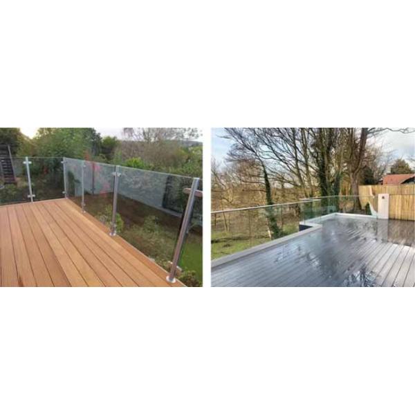 Adjustable Stainless Steel Duplex Square Base Plate Glass Spigot For Pool Fencing Balustrades Handrails