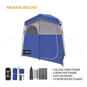 2.11*1.07*2.13M Blue Waterproof Polyester Instant Pop Up Privacy Tents With Full