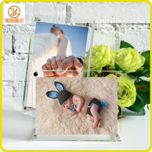 Promotional customized clear acrylic photo frame picture frame with magnets