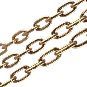 20Mn2 G70 Transport Chain with Eye Grab Hook and Delta Ring in Black