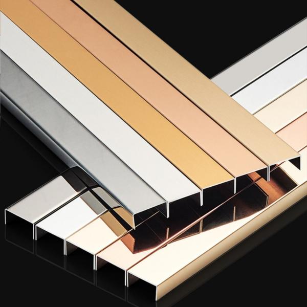 Quality U Shape 201 Stainless Steel Tile Trim For Building Wall Decoration wholesale
