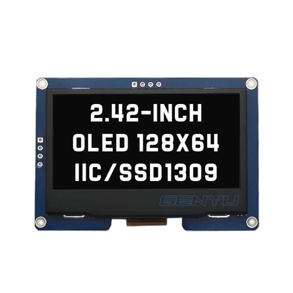 2.42 Inch OLED Display Module LCM 4 PIN IIC I2C SSD1309 Driver 128x64 Dots in