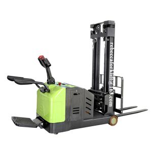 China 1 Ton 3300mm Electric Counterbalance Truck Double Mast With Chain Steering Drive Design on sale