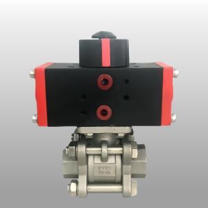 SS304 Pneumatic Actuated Ball Valve , BSP Thread Ball Valve With Rotary Actuator
