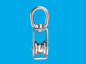 Cheap swivel eye pulley with flat shoulder and single wheel for sale