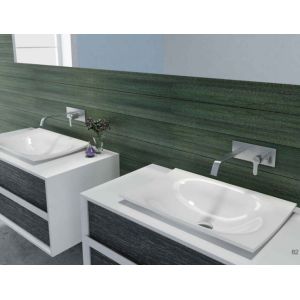 Buy cheap Rectangular Counter Top Basin Solid Surface Stone Bathroom Sink from wholesalers