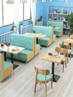 Quality Bistro Cafe Restaurant Pub Table And Chairs Blue Leisure Booth Set UK-CT006 wholesale