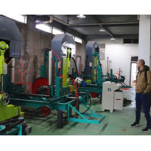 Log Cutting Vertical Band Sawmill With foundation Timber sawmill Machine For