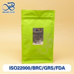 Cheap Anti-Odor Eight Sided Sealing Flat Bottom Bags For Tea Packaging With Specialized Barrier Layer Bulk Order Discounts for sale