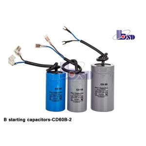 Single Phase Aluminum Electrolytic Capacitor Cable Length From 200mm To 250mm