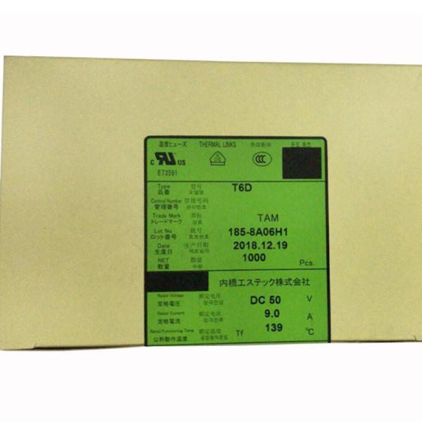 UMI TAM Battery Protection Thermal Cutoff DC 50V 8A 9A 139C T6D Thermal Fuse Link