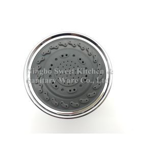 ABS plastic material 5 functions 3 inch round chrome plating shower head top