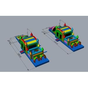 Fire Retardant Inflatable Obstacle Course Jumper Long Service Life